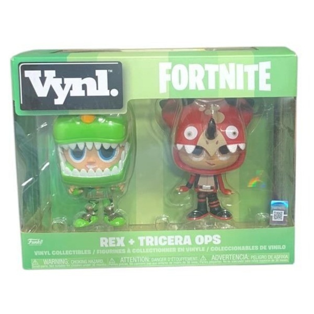 Funko Vynl Fortnite Rex and Tricera Ops 2-Pack Vinyl Figures 2018 New